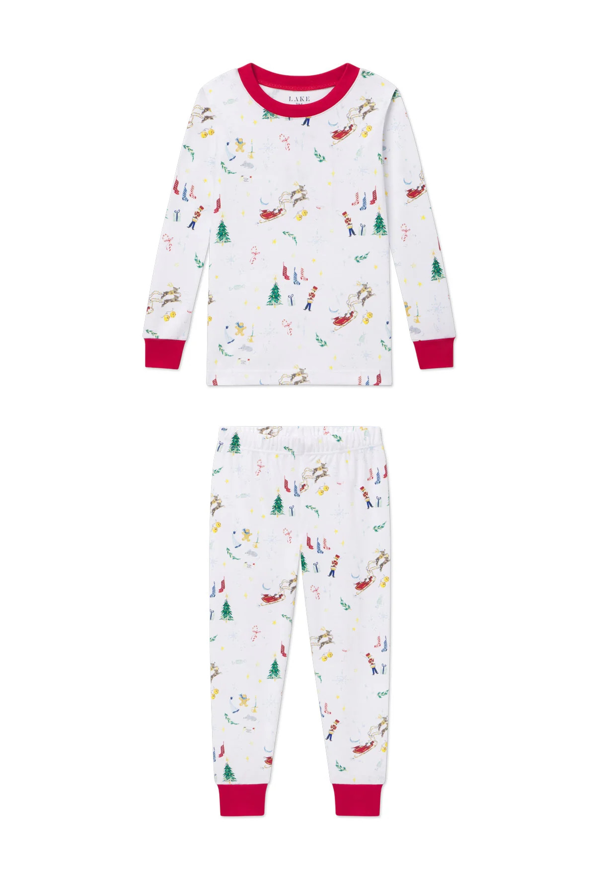 Kids Long-Long Set in Night Before Christmas | Lake Pajamas