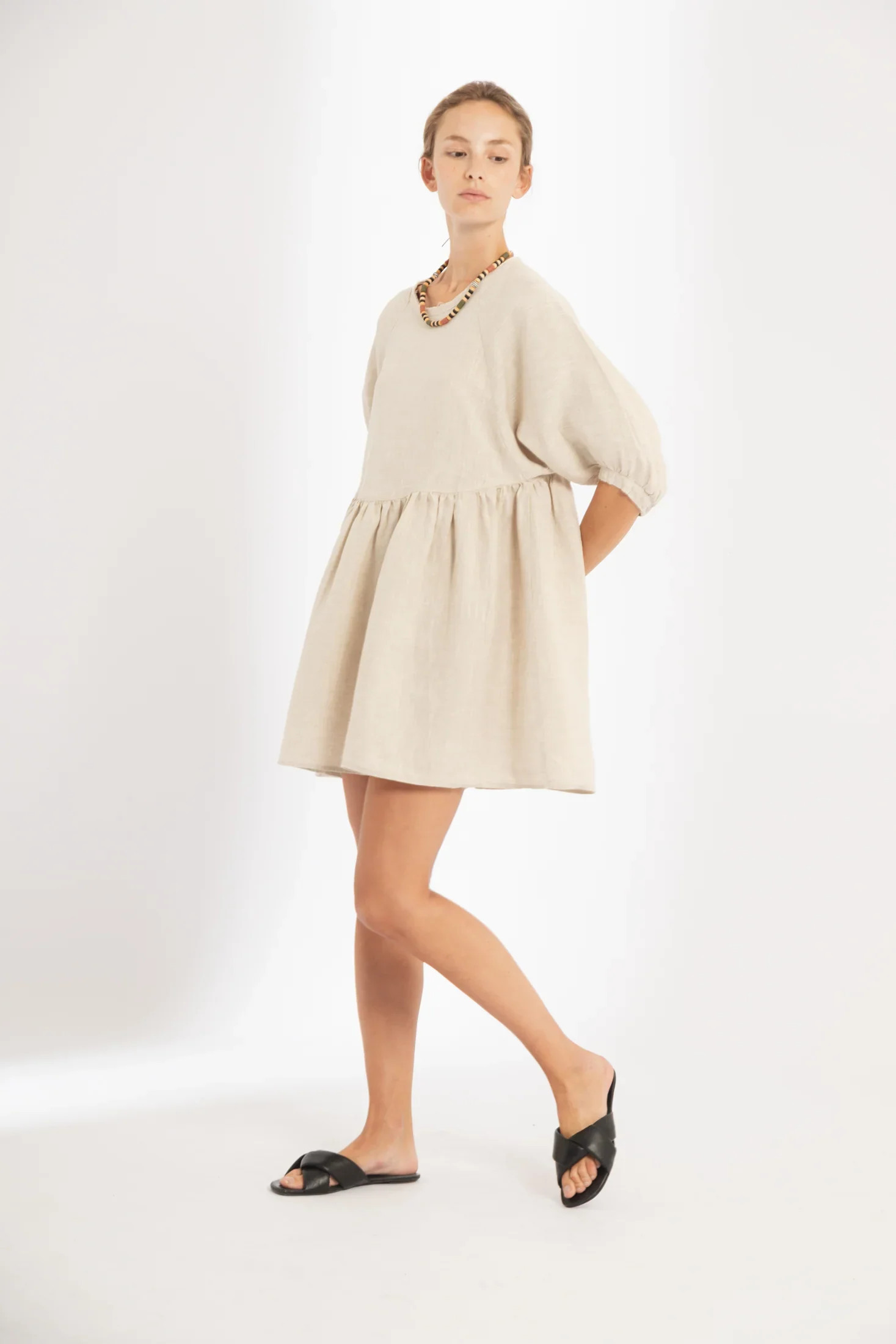 Alcala Linen Dress - Natural | Lanhtropy