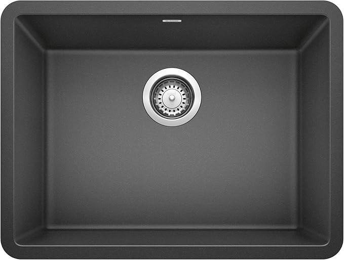 BLANCO 522258 Precis 24" Single Bowl-Anthracite Sink, 23.44" L X 17.75" W for 27" Cabinet | Amazon (US)