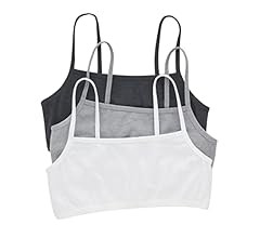 Hanes womens Cotton String Bralette, 3-pack Bra, 3 Pack - Moon Sky Heather/Citrus Lime/Petro Teal... | Amazon (US)