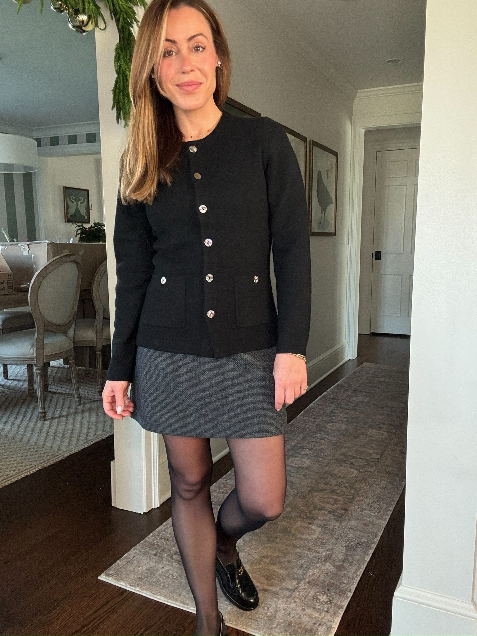 I love wearing tights in the winter! These are the closest to run-resistant that I’ve found. I wear a size small. I’ve also linked the skirt for you (which is on sale!) but unfortunately my sweater and loafers are not available to link. 

#LTKSeasonal #LTKStyleTip