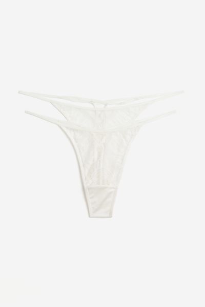 2-pack Lace Thong Briefs | H&M (US + CA)