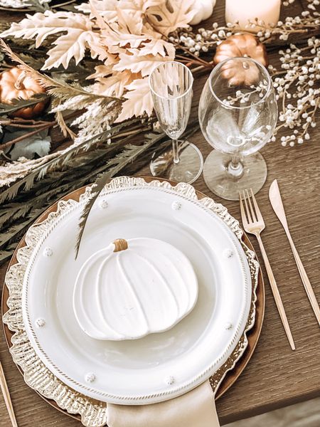 Fall Thanksgiving Tablescape Idea
Pottery barn tablescape 
Home goods finds
Setting the table
Table set up 
Thanksgiving dinner 
Table ideas 

#LTKunder100 #LTKSeasonal #LTKstyletip