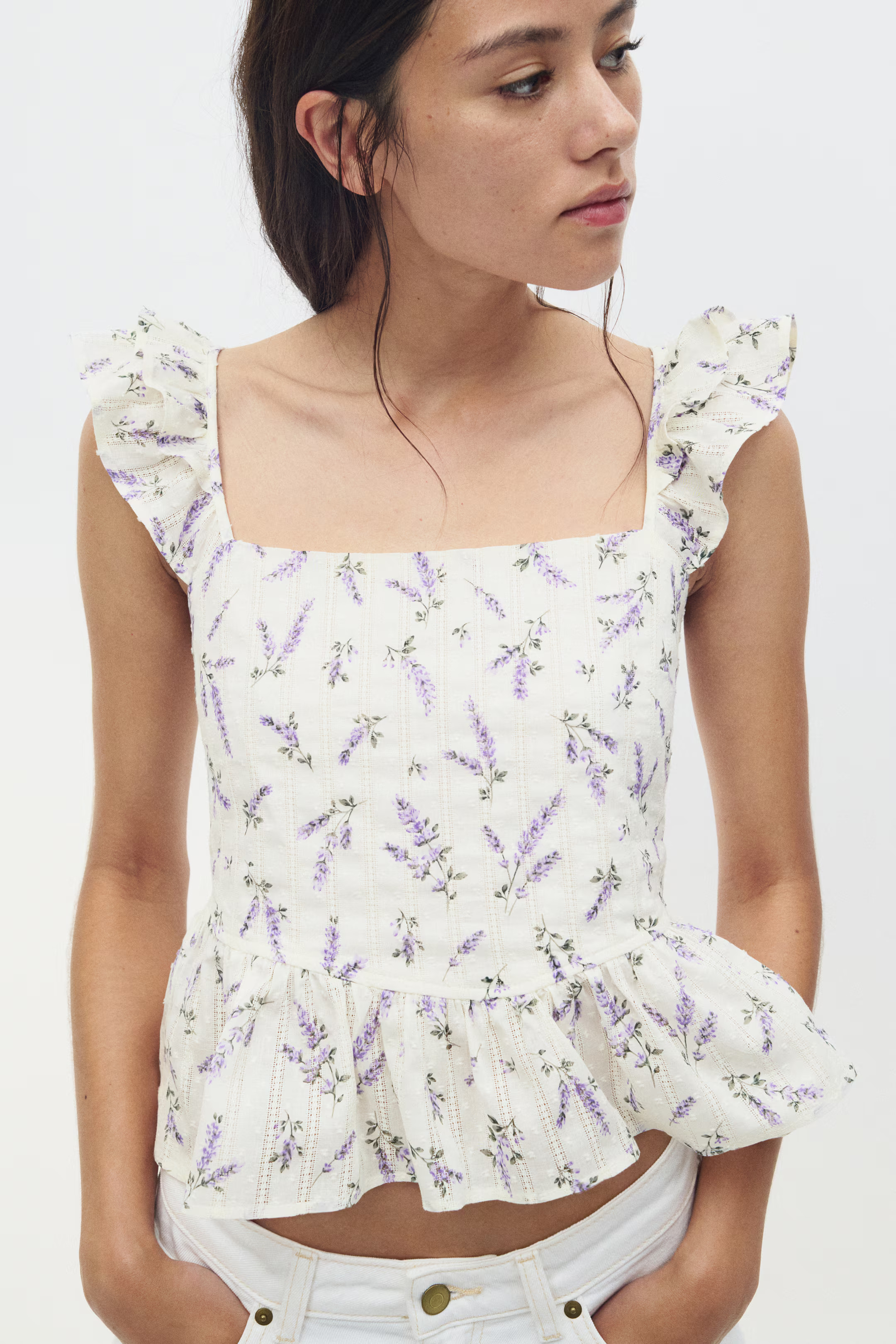 Tie-Detail Peplum Blouse | H&M (US + CA)