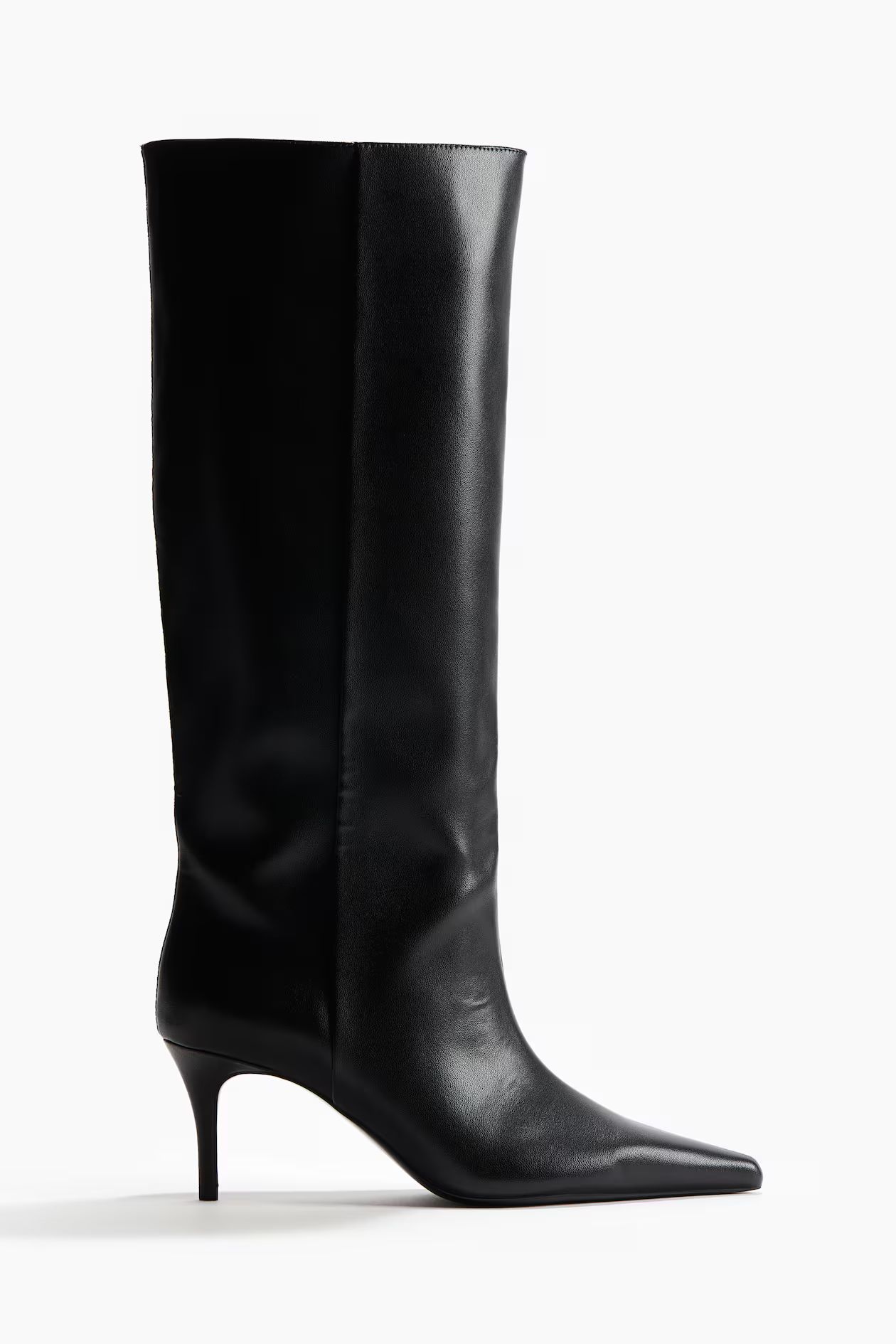 Kniehohe Stiefel - Hoher Absatz - Schwarz - Ladies | H&M DE | H&M (DE, AT, CH, NL, FI)