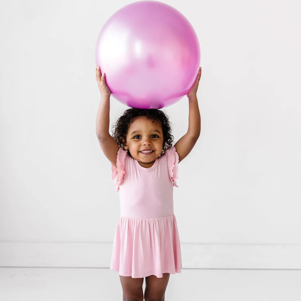 Blush Pink Twirl Dress with Bodysuit | Little Sleepies