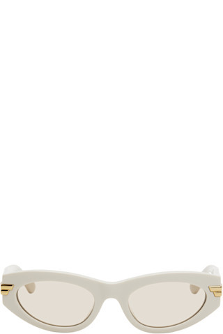 Bottega Veneta - Off-White Bold Ribbon Unapologetic Cat-Eye Sunglasses | SSENSE