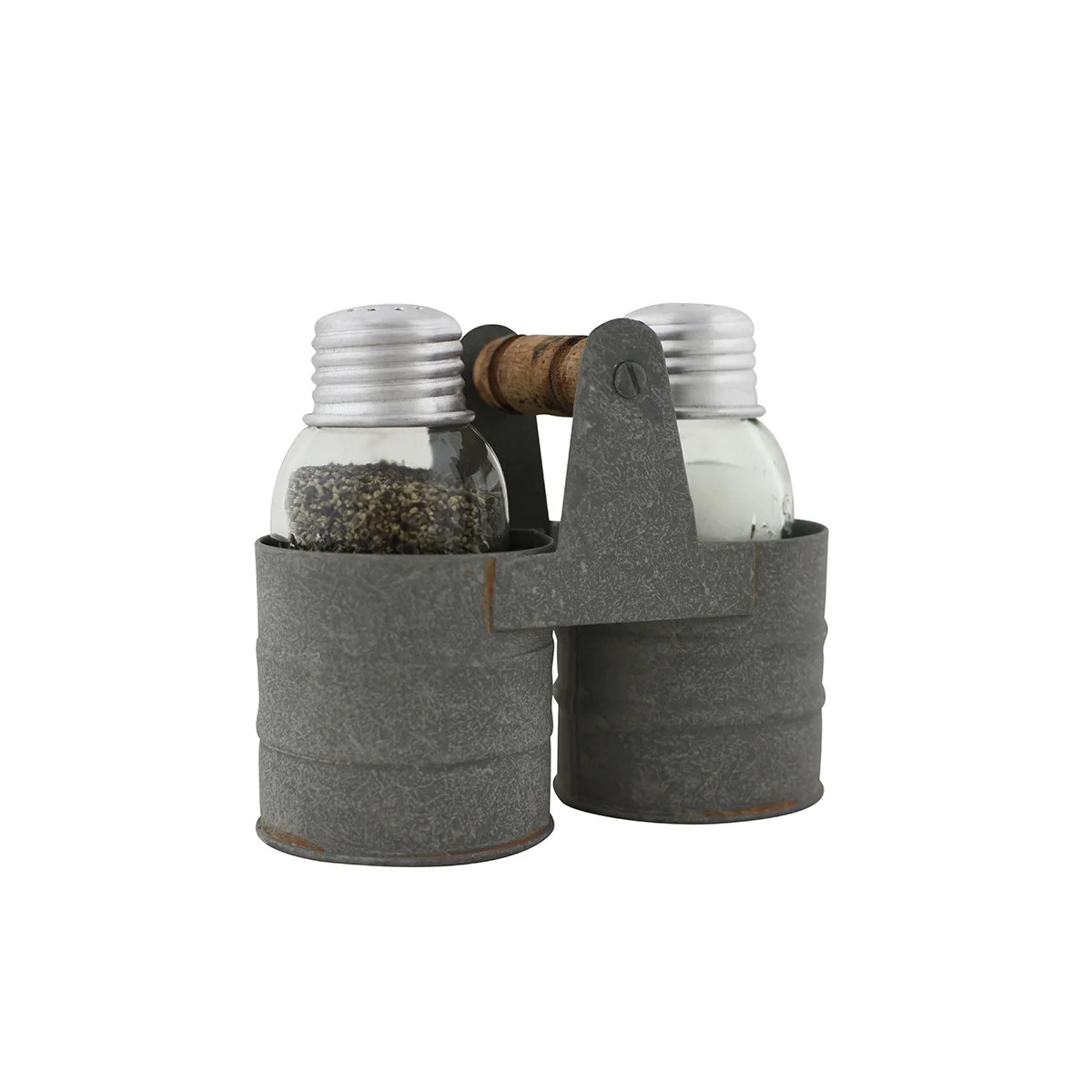 Farmhouse Mason Jar Salt Pepper Shaker Set Rustic Condiment Holder Caddy | Walmart (US)