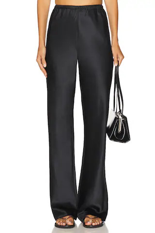 EAVES Loretta Silk Pants in Black from Revolve.com | Revolve Clothing (Global)