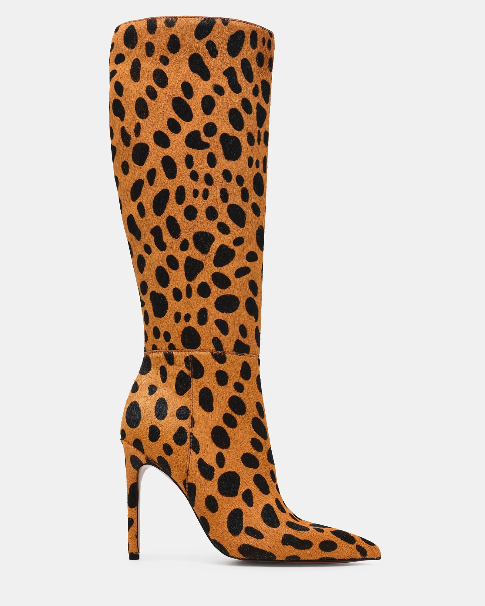 Steve Madden Women's Nitro Spotted Leopard Knee High Boots - Spot Leopard - Size 6.5 - Leather | Steve Madden (US)