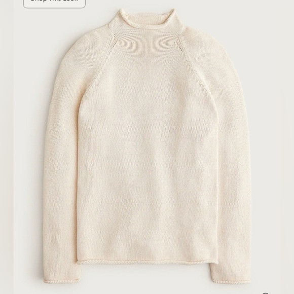 J. Crew 1988 Rollneck™ sweater in cotton men’s medium mountain white | Poshmark