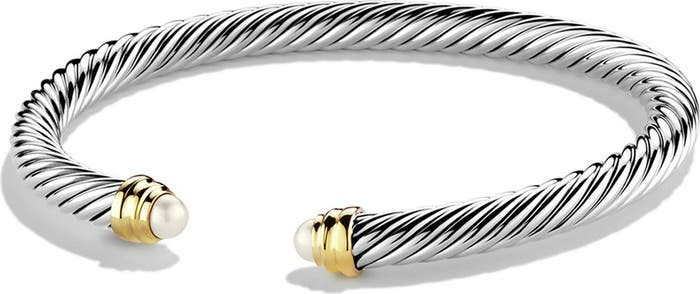 Cable Classics Bracelet with Semiprecious Stones & 14K Gold, 5mm | Nordstrom