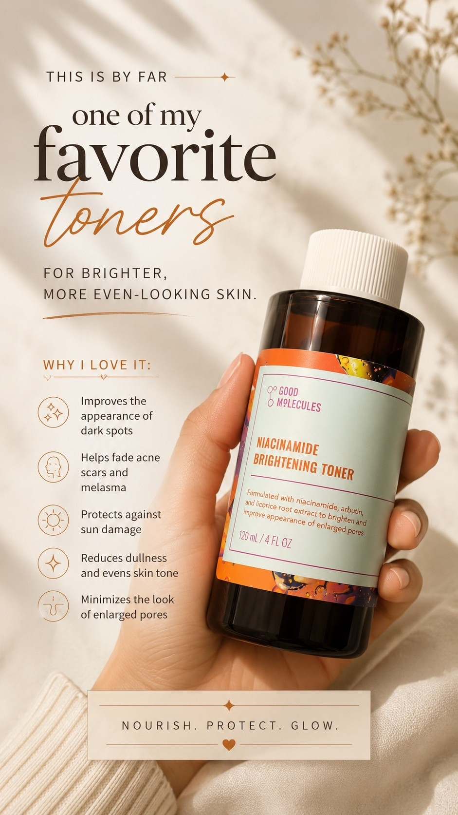 This toner brightens skin and minimizes pores. It's a staple in my skincare routine!

#LTKmorningroutine #LTKOver40 #LTKBeauty