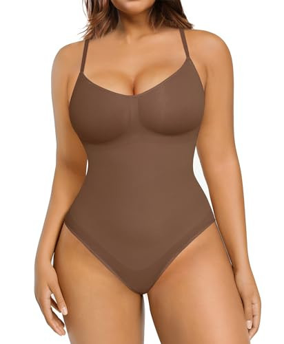FeelinGirl Bodysuit Shapewear for Women Tummy Control Full Body Shaper Seamless Brown 3XL-4XL | Amazon (US)