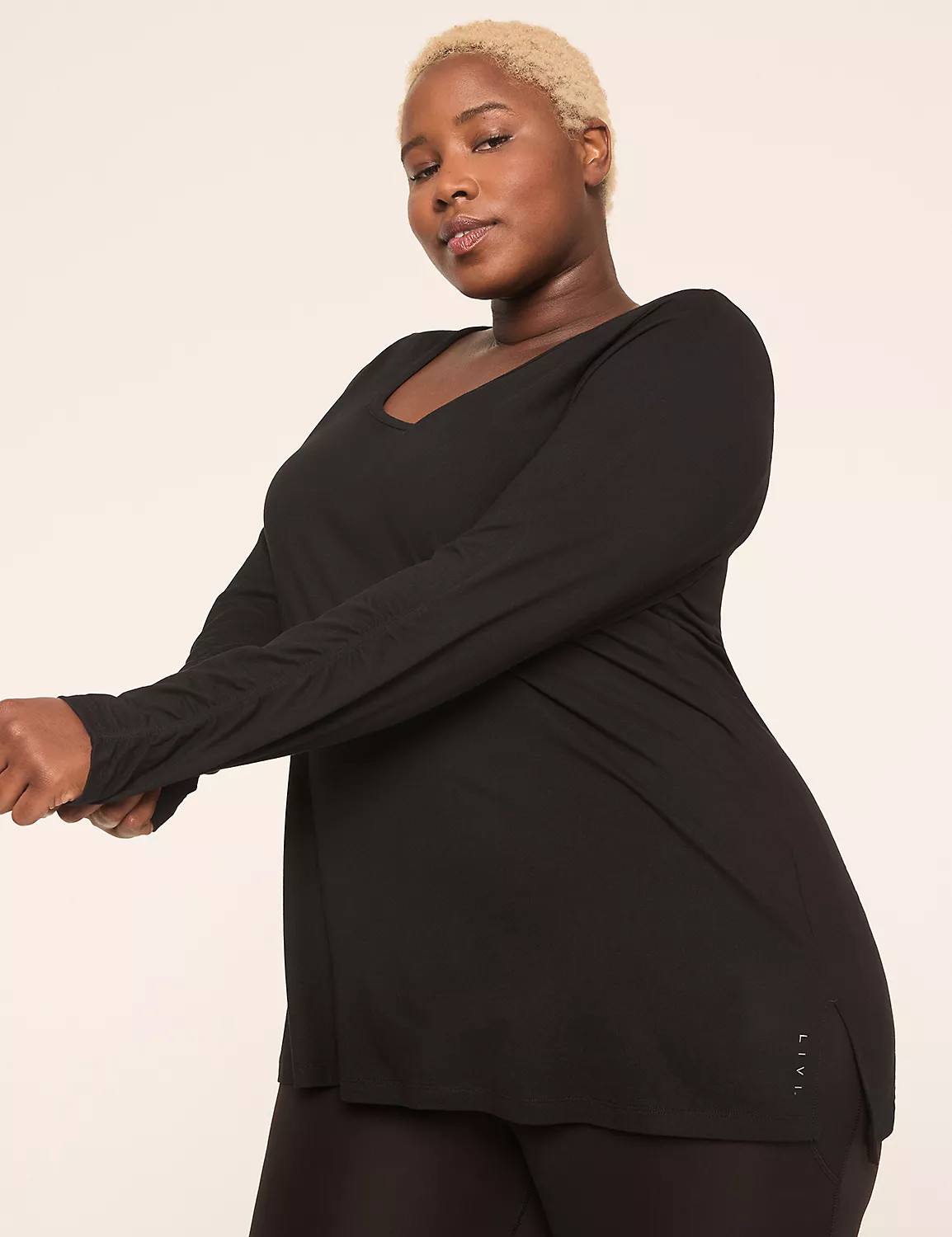 LIVI Soft Ruched-Sleeve Tunic | LaneBryant | Lane Bryant (US)