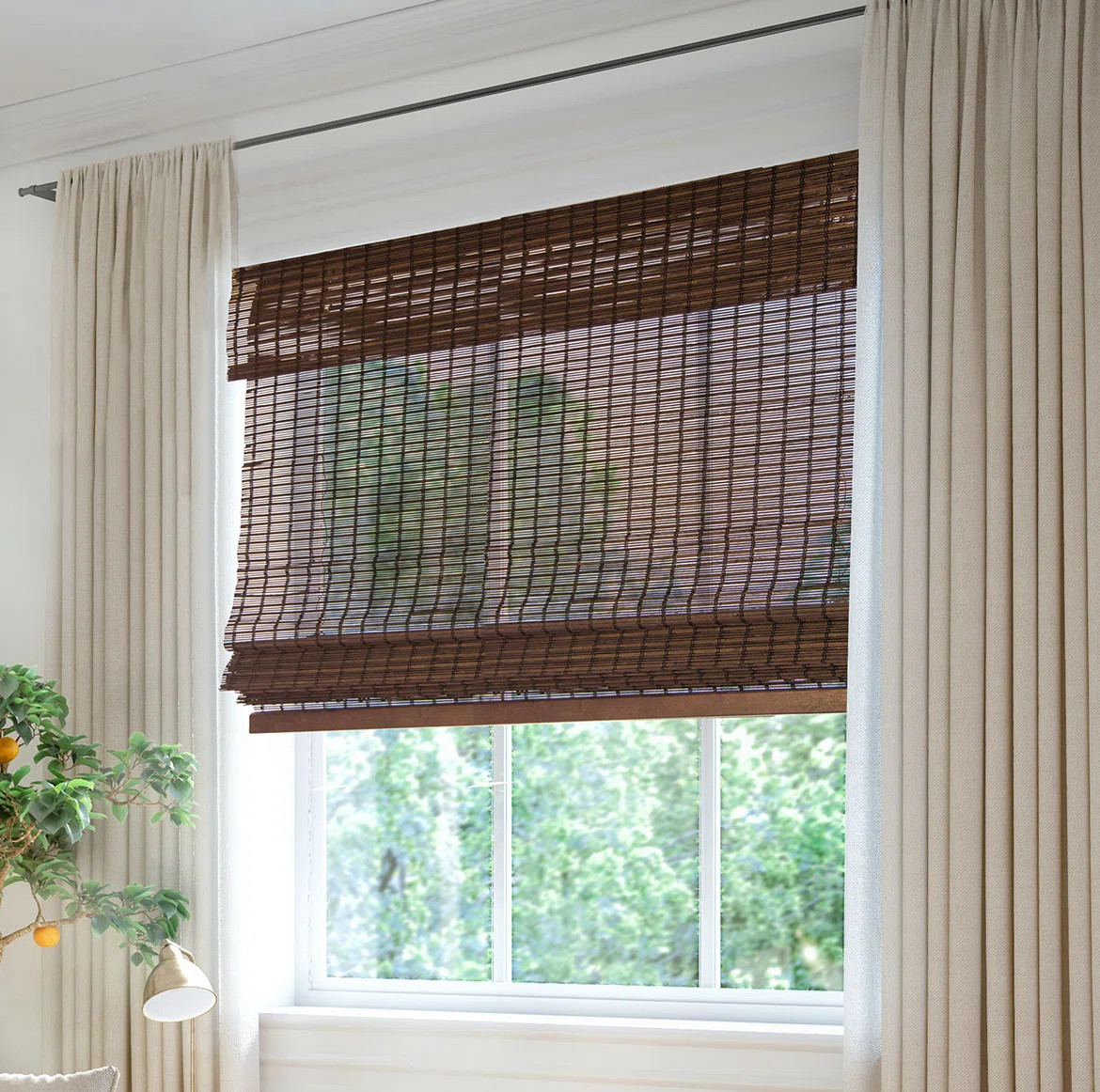 Legg Bamboo Semi-Sheer Roman Shade | Wayfair North America