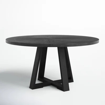 Evalee Gidran Round Black Dining Table | Wayfair North America