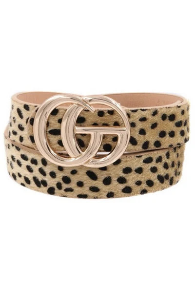 GG belt in Cheetah | Indigo Closet 