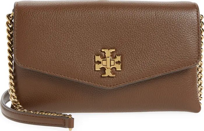 Tory Burch Kira Pebble Leather Wallet on a Chain | Nordstrom | Nordstrom