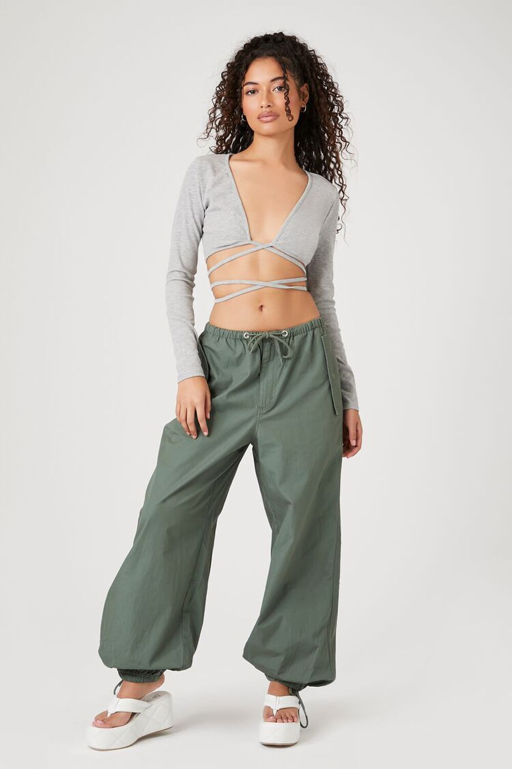 Drawstring Wide-Leg Joggers | Forever 21 (US)