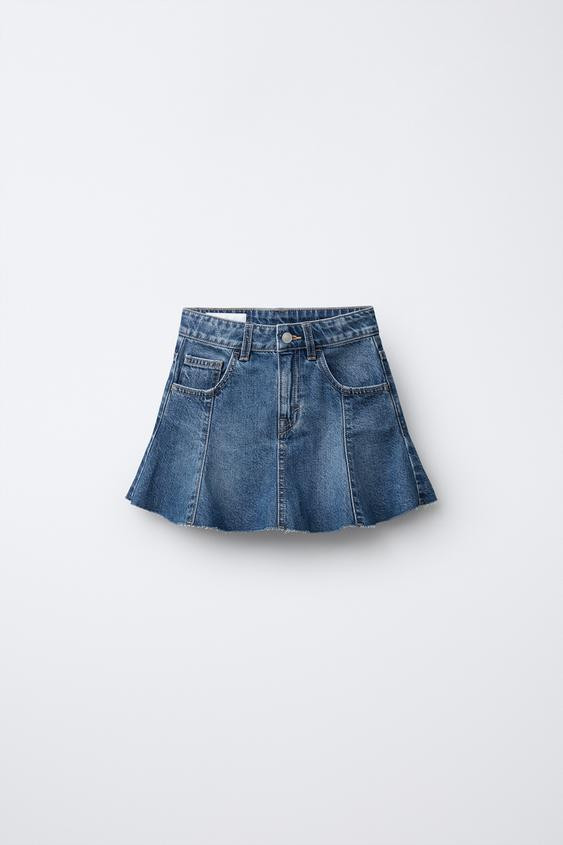 FRAYED DENIM SKIRT | Zara US