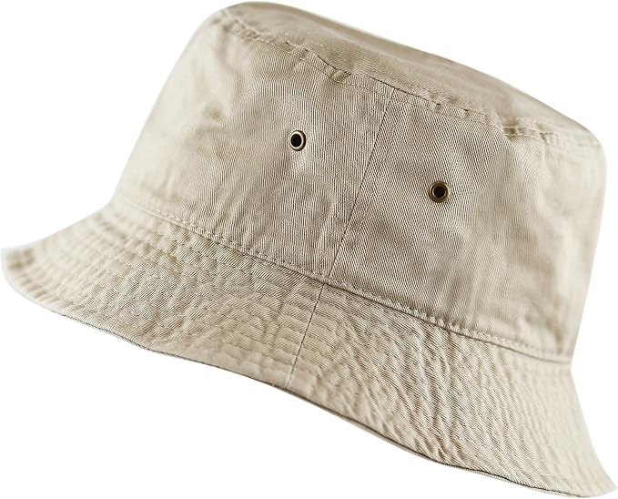 The Hat Depot Bucket Hat - Unisex 100% Cotton & Denim UPF 50 Packable Summer Travel Beach Sun Hat | Amazon (US)