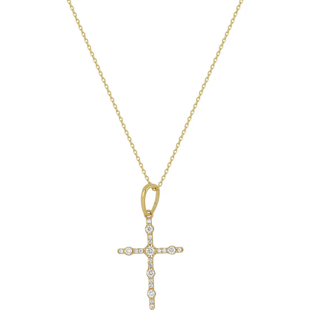 Bony Levy Solstice Diamond Petite Cross Pendant in 18K Yellow Gold at Nordstrom | Nordstrom