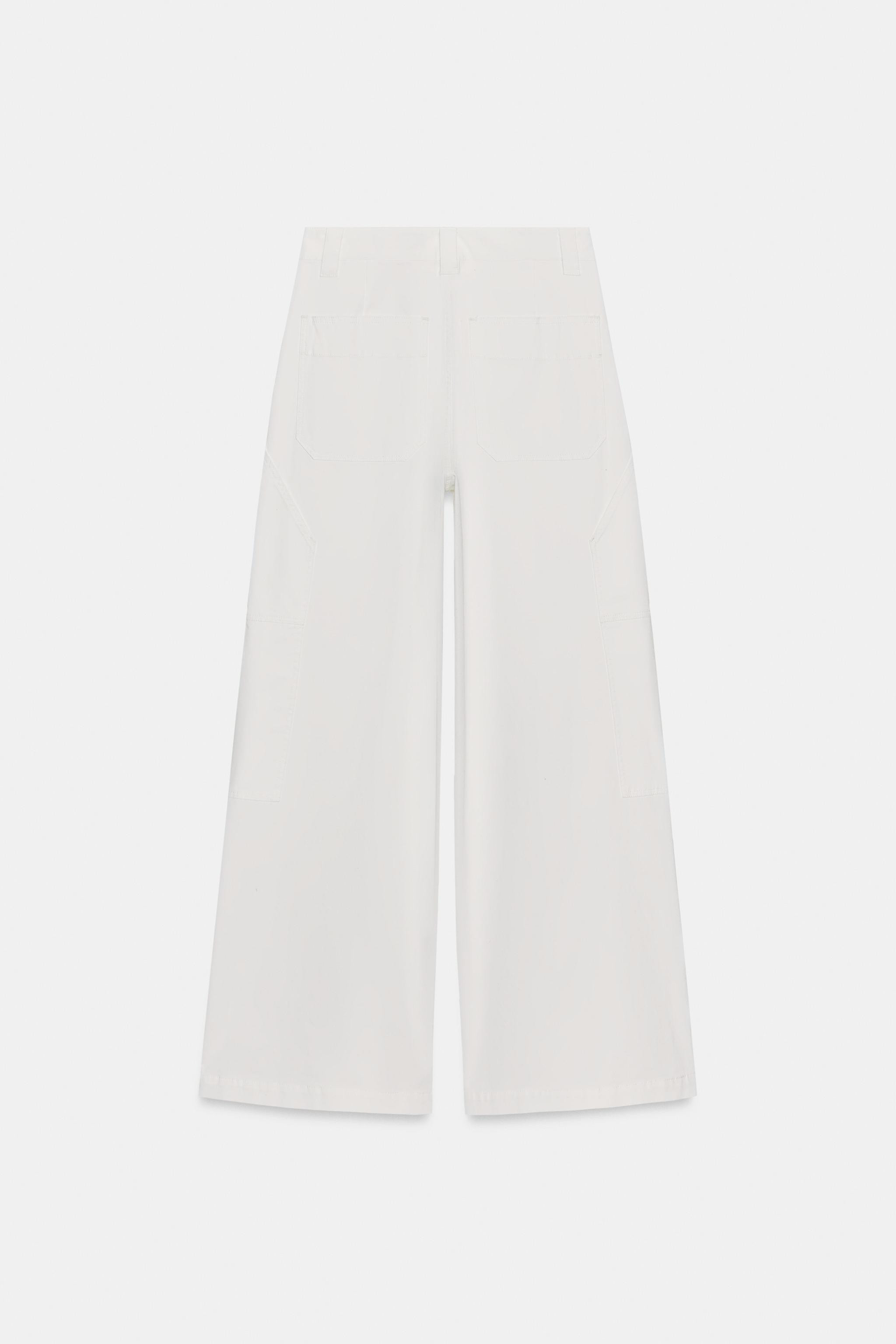 ZW COLLECTION WIDE-LEG COTTON TROUSERS | Zara UK