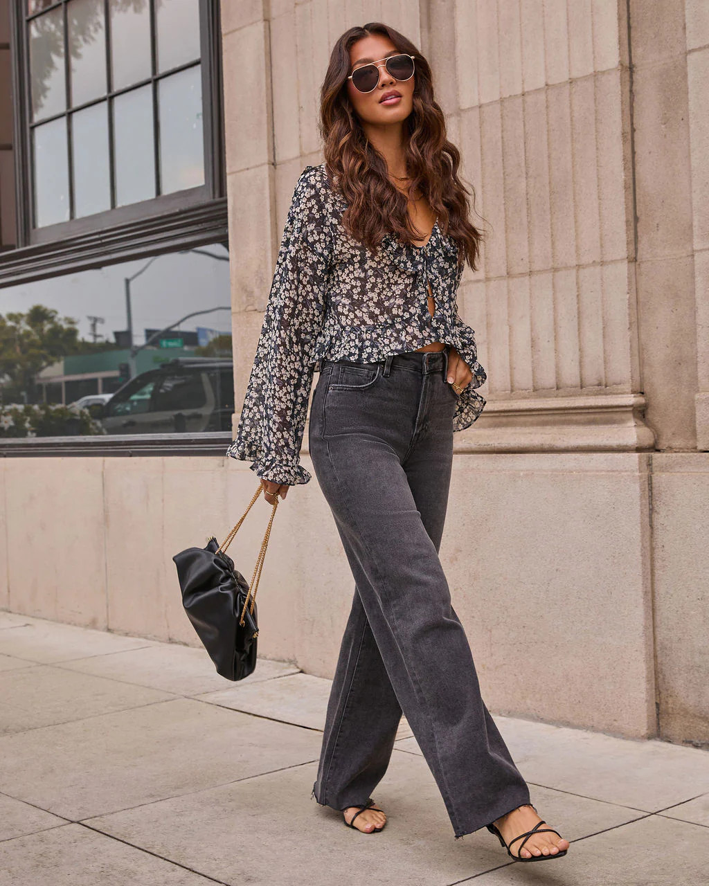 Lovers Bloom Floral Ruffle Blouse | VICI