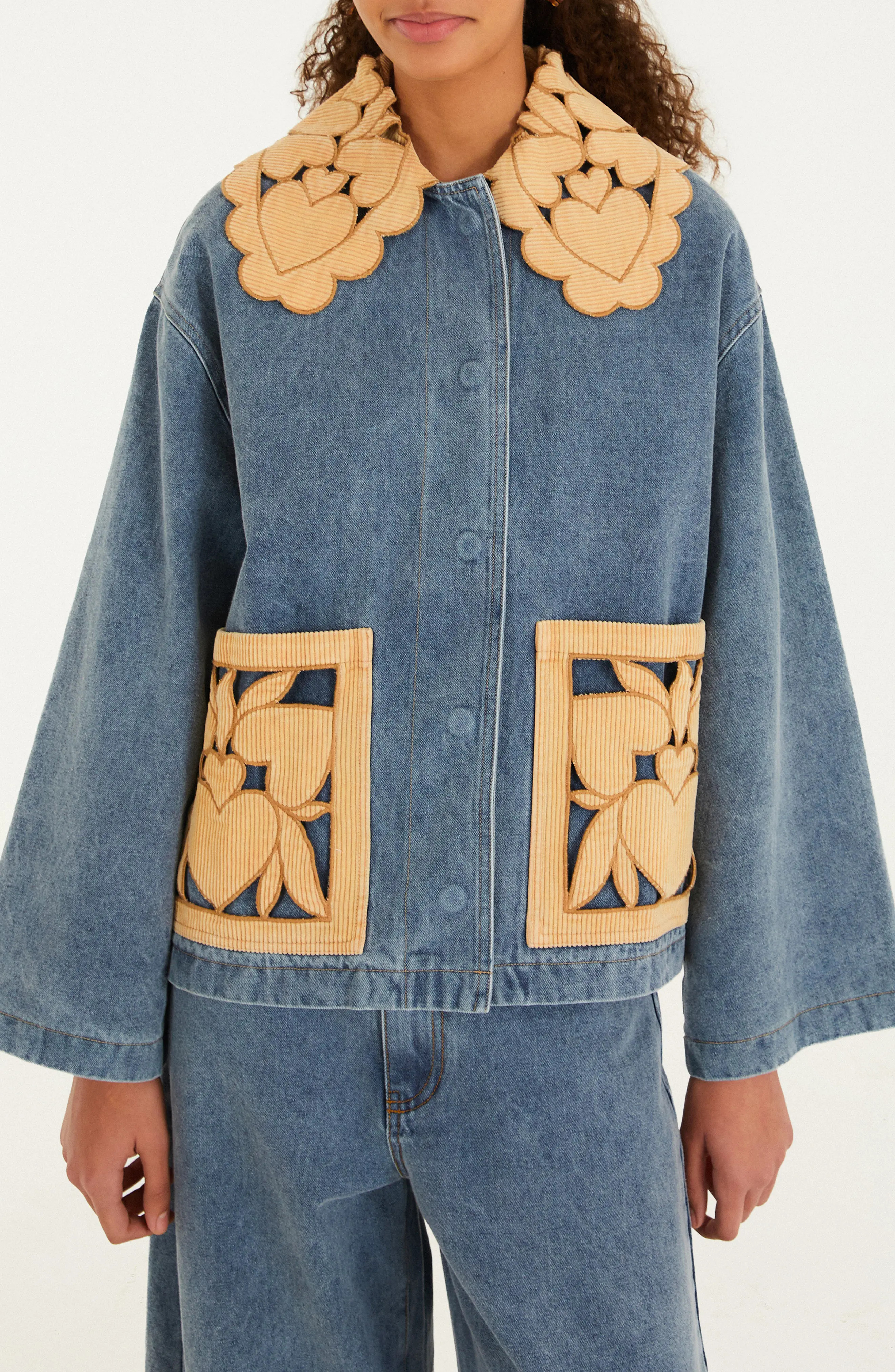 FARM Rio Richelieu Denim Barn Jacket (Women) | Nordstrom | Nordstrom