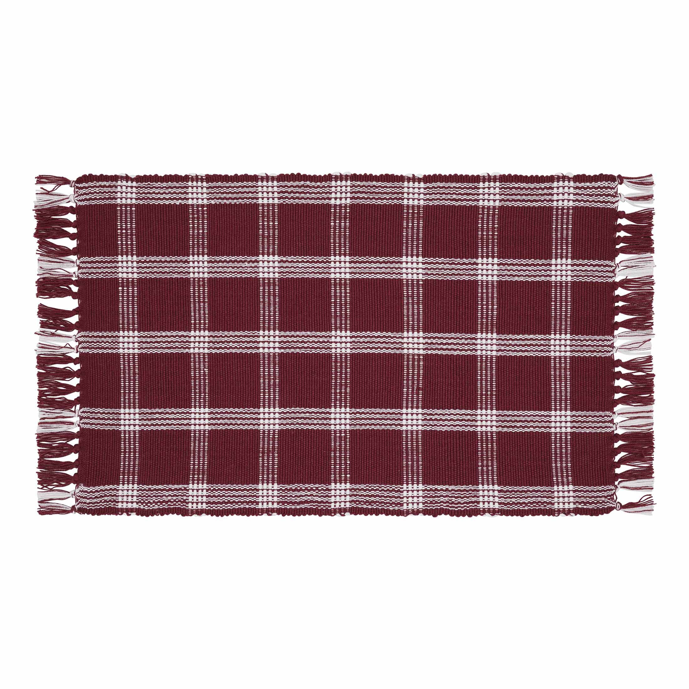 My Texas House Red Plaid Indoor/Outdoor Layering Rug, 24" x 38" | Walmart (US)