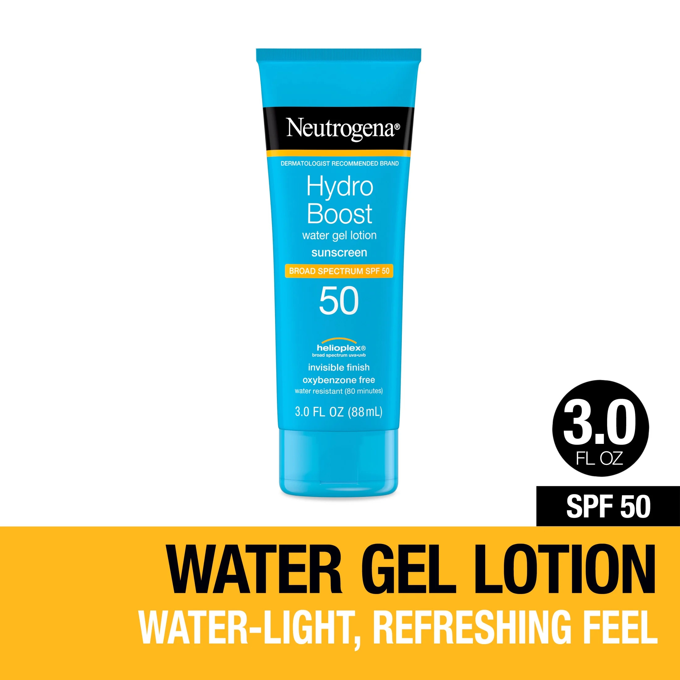 Neutrogena Hydro Boost Moisturizing Gel Sunscreen Lotion for Face and Body, SPF 50, 3 oz | Walmart (US)