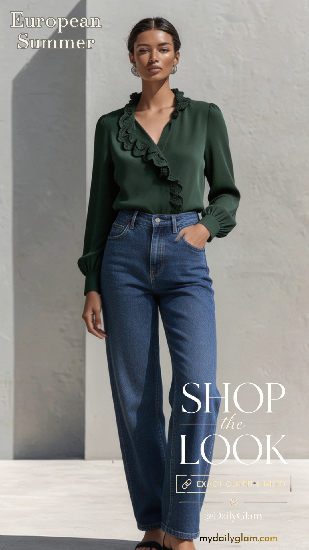 Elegant Mature Women Smart Casual Summer Outfit Over 40 European Minimal Style

#ElegantCasualStyle #SatinBlouseOutfit #DarkWashDenim 

 #LTKootd #LTKOver40 #LTKWorkwear