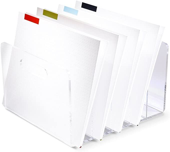 russell+hazel Acrylic Collator, Clear Acrylic, 10" x11.5" x6.5", 5 Slots, (30790) | Amazon (US)