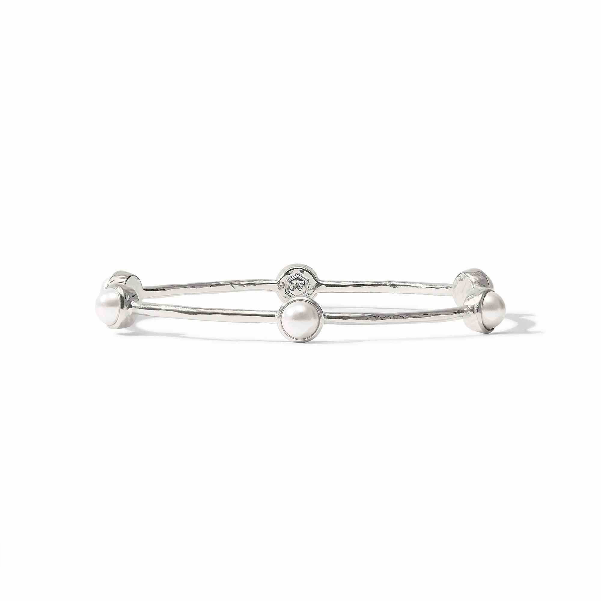 Milano Luxe Stone Silver Bangle Bracelet | Julie Vos | Julie Vos