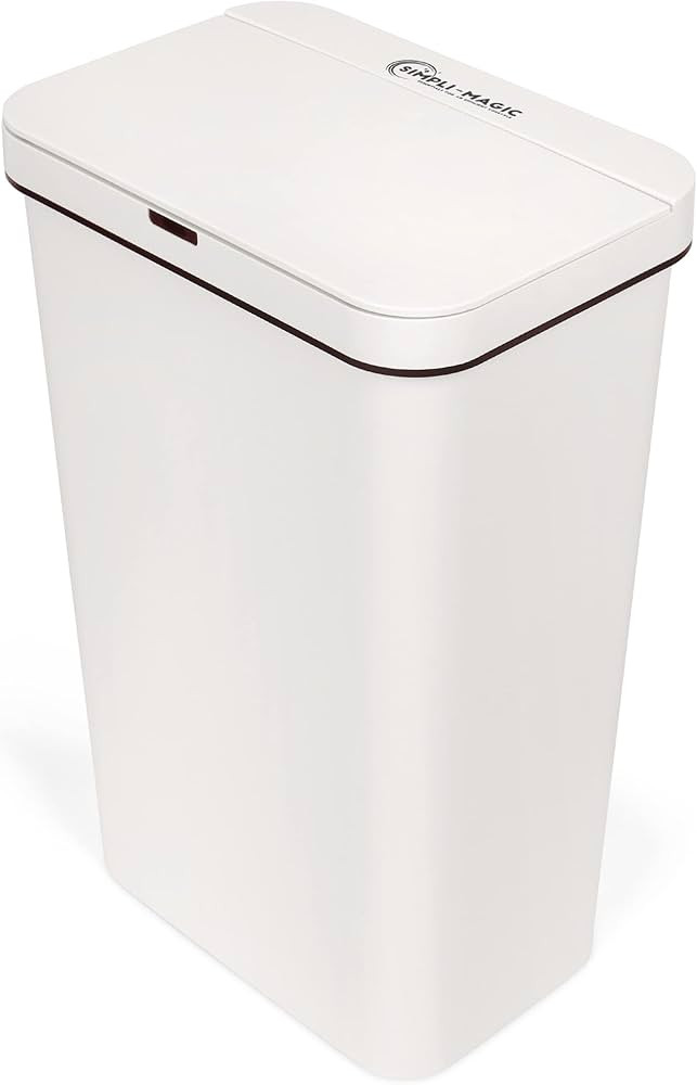 SIMPLI-MAGIC 79502 13 Gallon Touchless Sensor Trash Can, Rectangle Garbage Bin, Perfect for Home,... | Amazon (US)