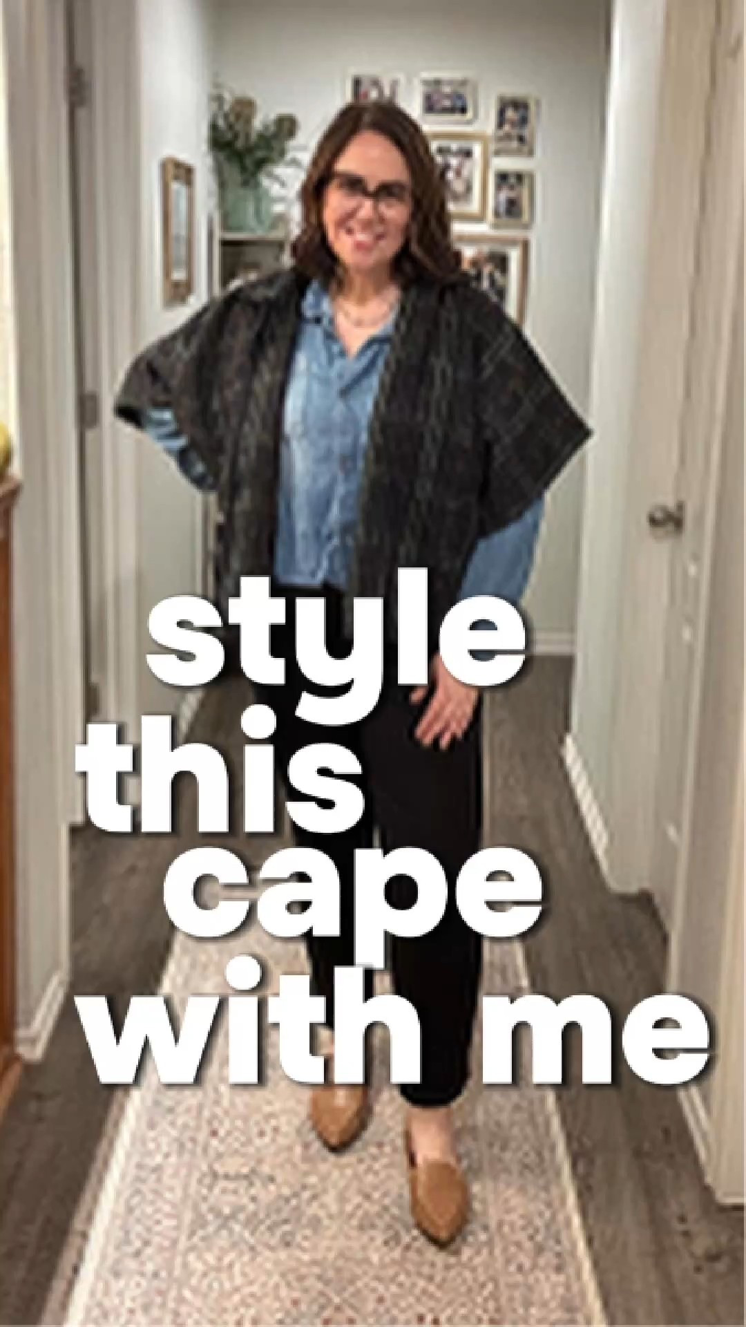 Love this tweed cape from Versona…it’s so versatile!!