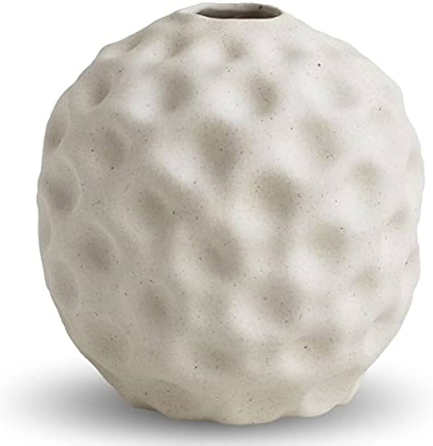 Cooee Design - Vase, Flower Vase - Seedpod - Ceramic - Colour: Vanilla/Cream White - (Diameter x ... | Amazon (UK)