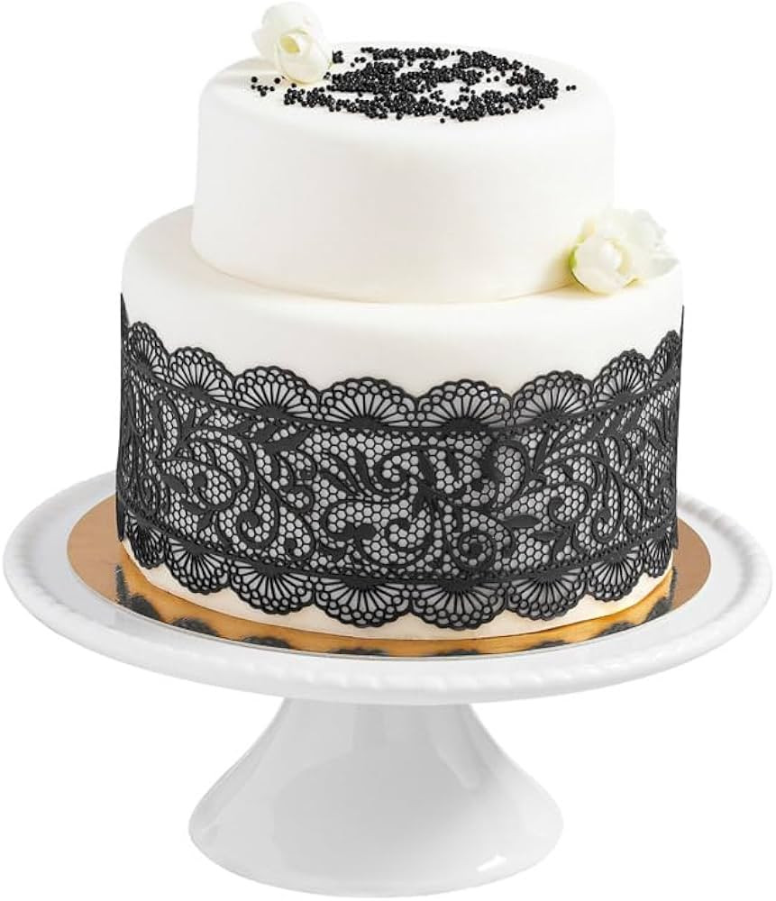 Art-Sweet Premade Cake Lace - Ready to Use Edible Cake Lace Decoration - Sugar Decorations for Ca... | Amazon (US)