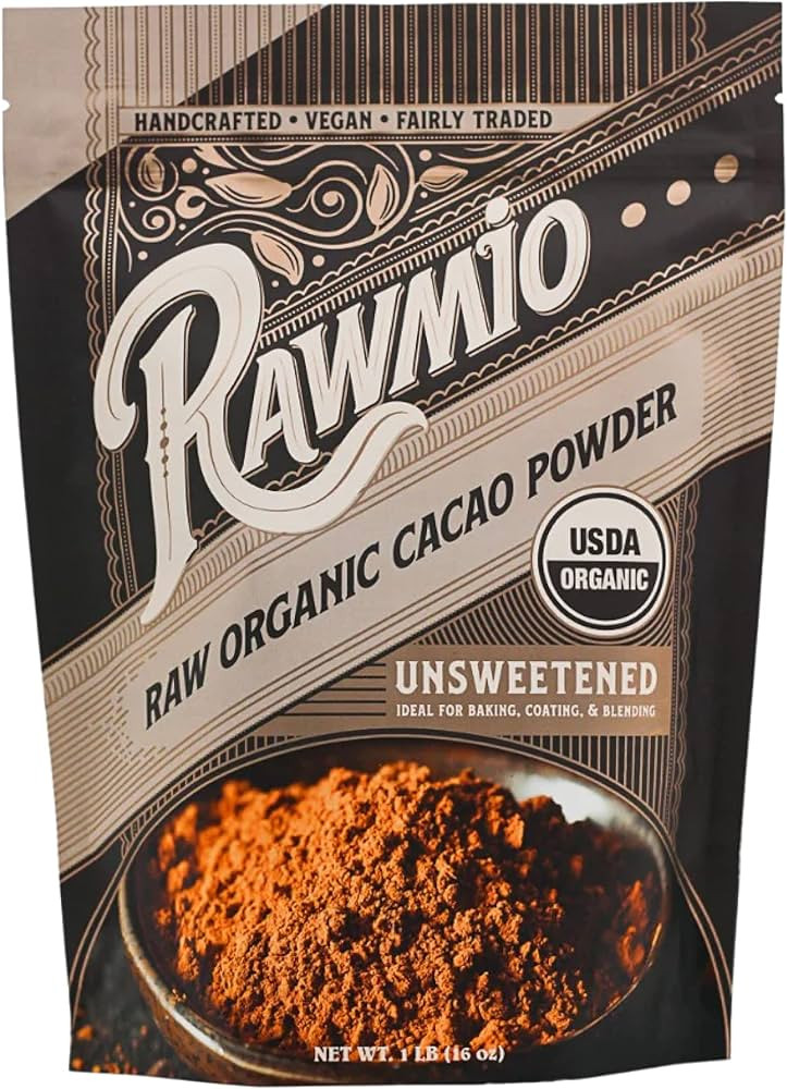 Rawmio Organic Cacao Powder, 16 oz. - Raw, Organic, Vegan, Fair Trade, Kosher | Amazon (US)