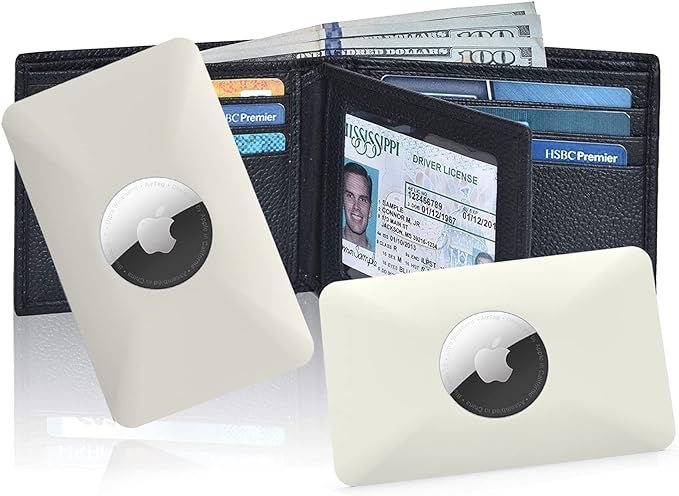 2 Pack Credit Card Size Wallet Case Holder for Apple AirTag Locator | Amazon (US)