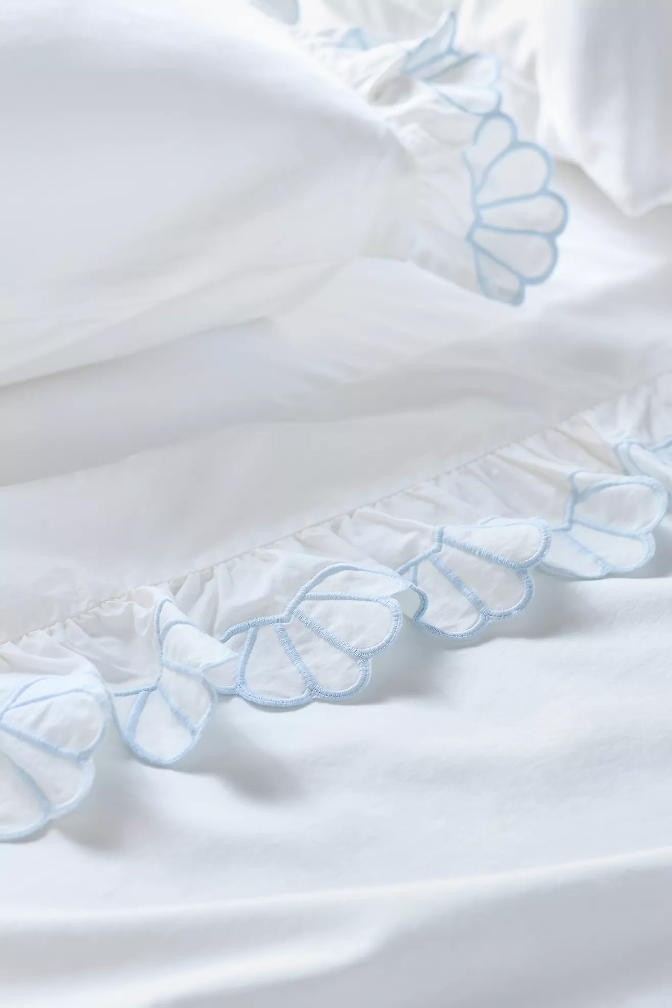 Fera Cotton Embroidered Sateen Sheet Set | Anthropologie (US)