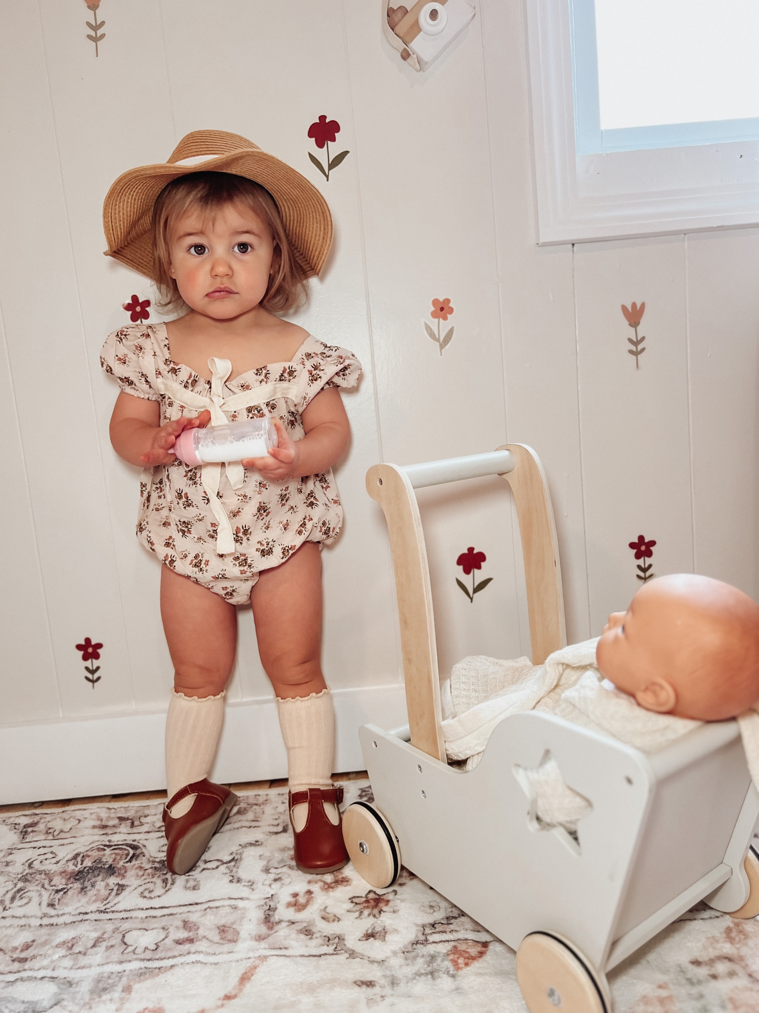 This vintage cutie 🤍 I can’t get over this floral romper and knee highs 👏🏼 Perfect for spring or Easter  

#LTKSeasonal #LTKbaby #LTKkids