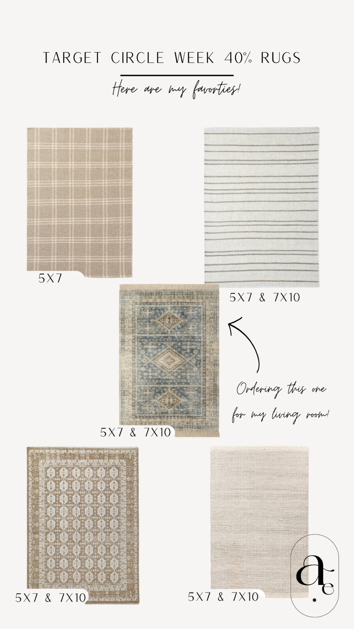 My favorite target rugs on circle week for 40% off! 

#LTKxTarget #LTKhome