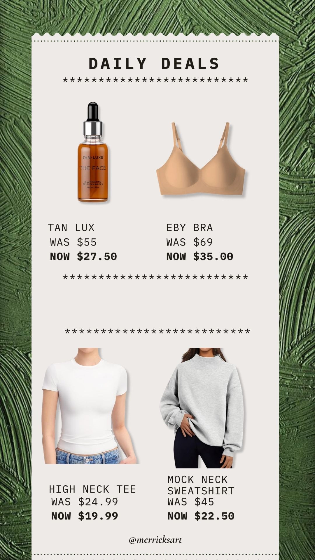 Daily deals! Amazing face tan drops that look natural, my favorite everyday bra, the best high neck tshirt, great affordable mock neck sweatshirt!

#LTKSeasonal #LTKSaleAlert