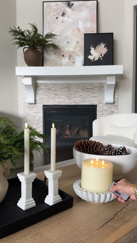 In the pursuit of a cozy ambiance, battery-operated frameless candles are my go to. Living room views. Refreshing your home with home decor. Coffee table. 

#LTKstyletip #LTKfindsunder50 #LTKVideo