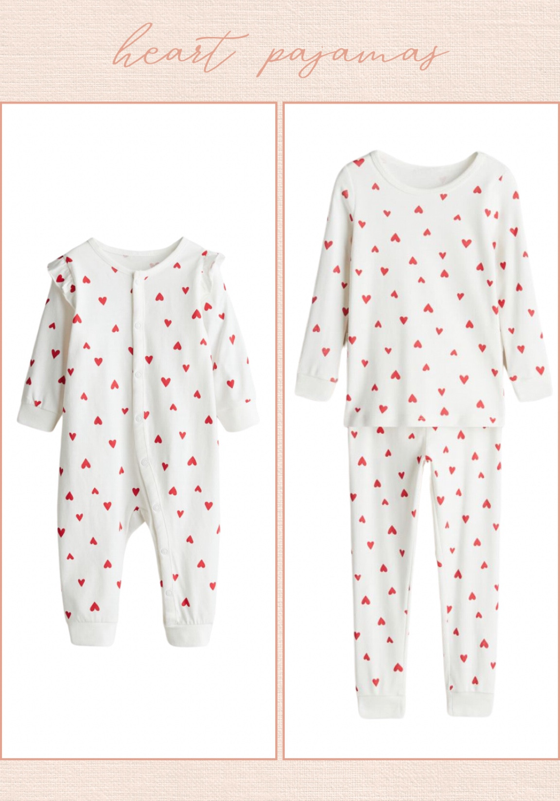 Matching heart pajamas for baby & toddler!

#LTKKids #LTKFamily #LTKBaby