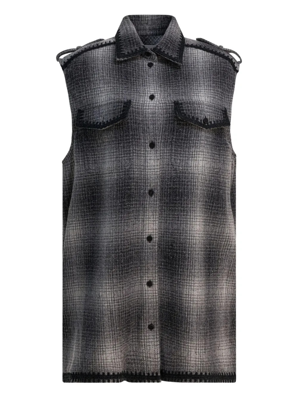 Golden Goose Checked Mini Dress | Grey | FARFETCH | Farfetch Global