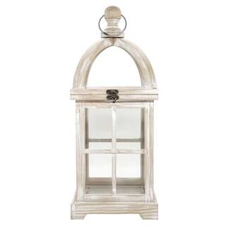 16" White Wooden Lantern by Ashland® | Michaels Stores
