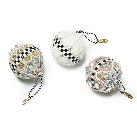 Crystal Palace Beaded Ball Ornaments, Set of 3 | MacKenzie-Childs